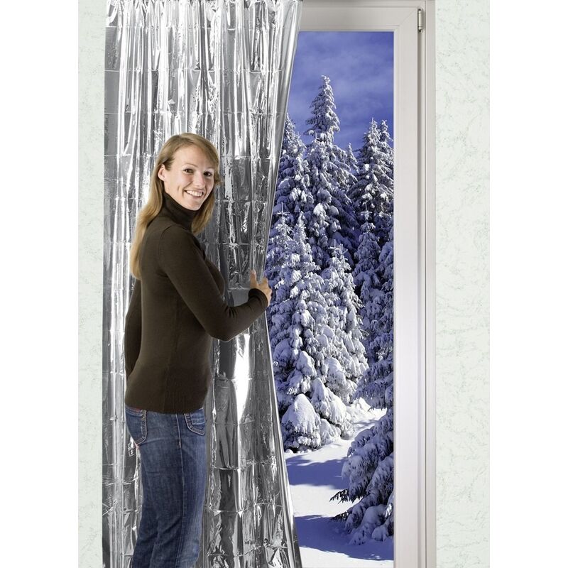 WENKO 2er Set Tür Vorhang Schutz Wärme Isolierung Fenster Scheiben Kälte Verlust 
