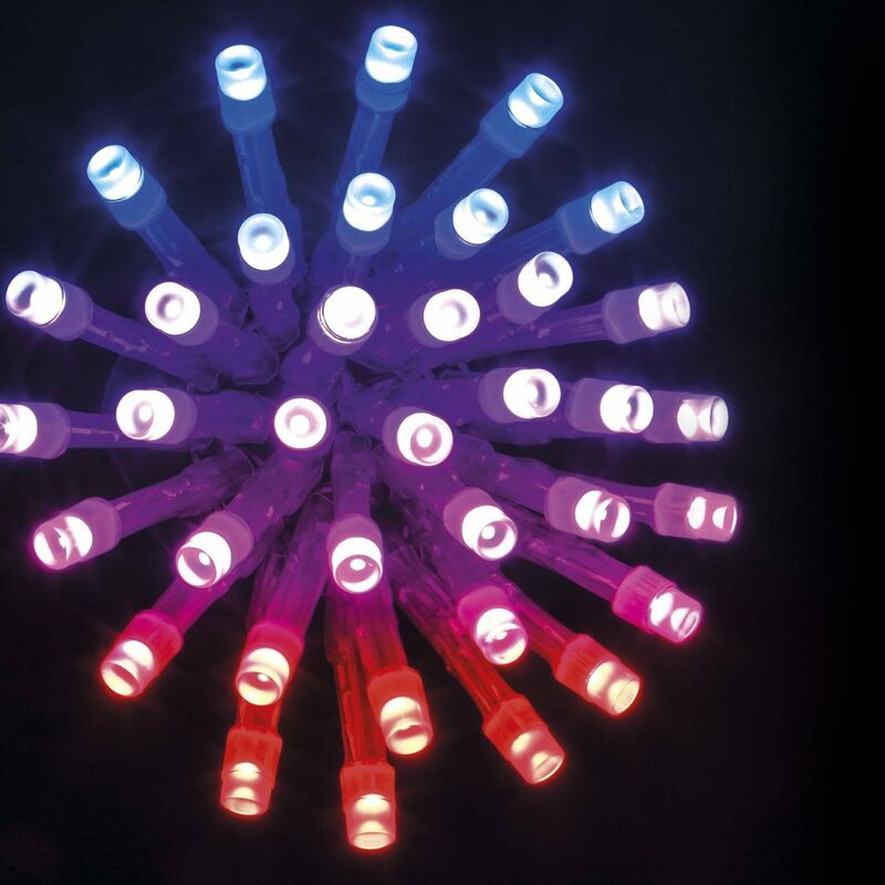 Lichterkette für Außen, mehrfarben, 100 LED