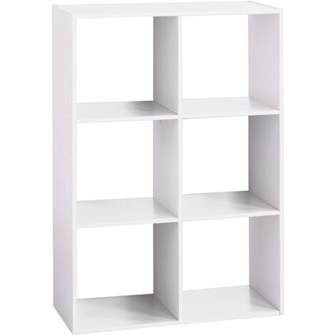 Dekoregal, rechteckig, weiß, 6 Fächer, 68 x 100,5 cm (1/5)