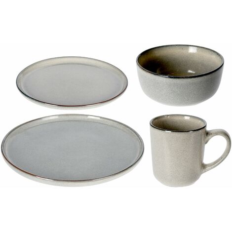 Geschirr-Set für 4 Personen, braun - EH Excellent Houseware