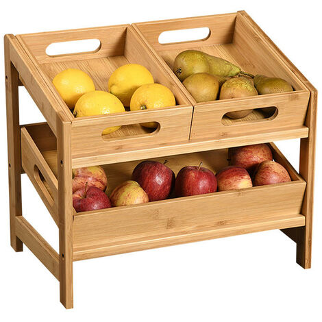 Kchenregal mit herausnehmbaren Tabletts, Bambus, 39,5 x 26 cm, Kesper