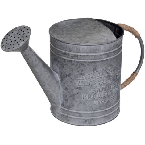 Gießkanne - grau - Metall H25 cm