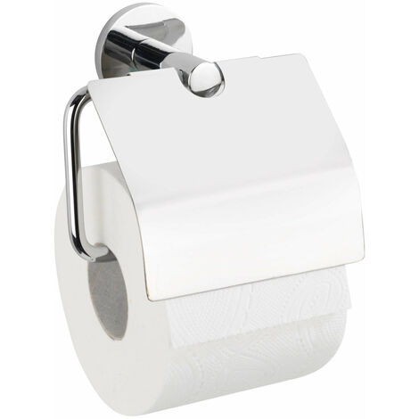 Toilettenpapierhalter mit Deckel ISERA, Befestigung ohne bohren, UV-Loc,  WENKO