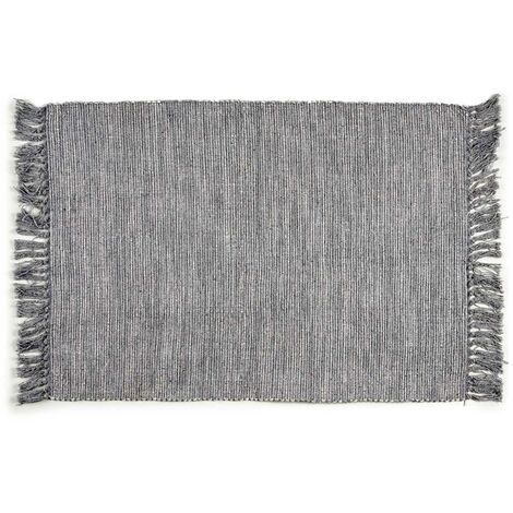 Fransenteppich, 100% Baumwolle, 180 x 120 cm