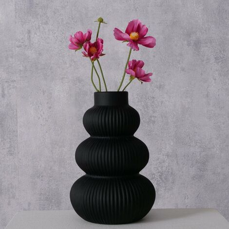 Schwarze Keramikvase In Körperform – 13 Cm Hoch, Modernes Design Für Tisch- & Regal-Deko