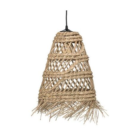 Handgefertigte Glasvase Mit Rohrgeflecht | Boho Rattan Design, Rustikale Landhausvase, Ca. 11x10 Cm