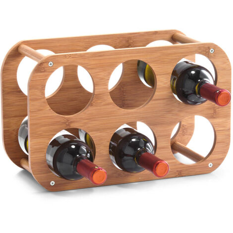 Premier Housewares Weinregal Für 6 Flaschen – Chrom, 38x16x23 Cm – Platzsparend & Stylisch