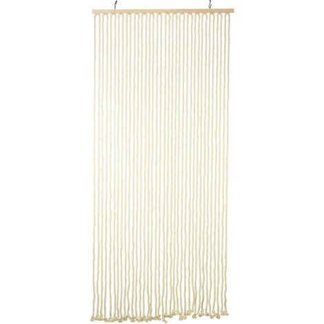 Makramee Türvorhang Aus Baumwolle - Handgewebt 95x180cm Boho Deko