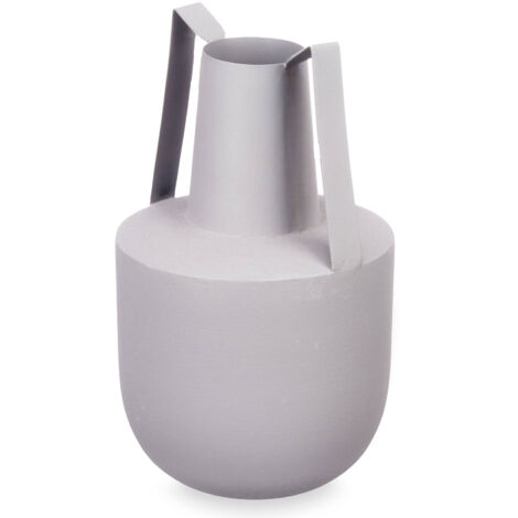 Vase aus Metall, pastellfarben, mit Griffen, 21 cm