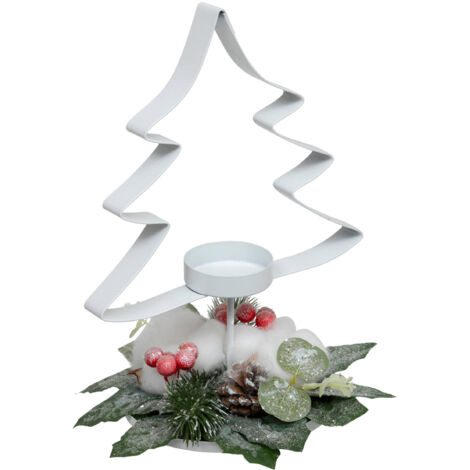 Teelichthalter aus Metall in Form eines Tannenbaums, 25 cm (1/3)