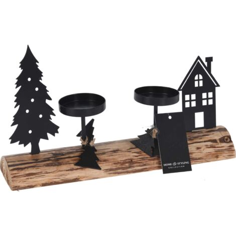 Halloween Kerzenhalter Metallburg - Grusel-Deko Mit Hexe & Geistern Für 4 Teelichter