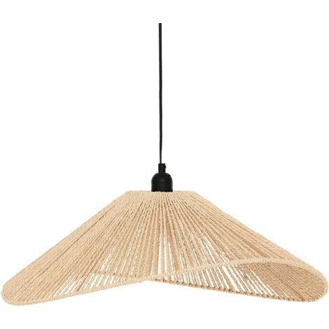 Hängelampe MYHA geflochtener Schirm, 58 cm
