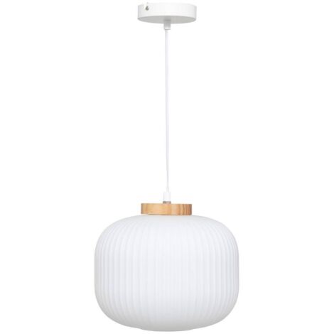 Hängeleuchte Glas Travis weiß D25cm - Atmosphera créateur d'intérieur (1/5)