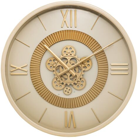 Mechanische Uhr Guiliana Metall beige D50cm - Atmosphera créateur d'intérieur