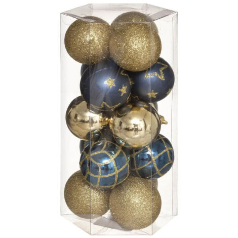 Weihnachtskugeln aus Kunststoff, Ø 5 cm, 15er-Set