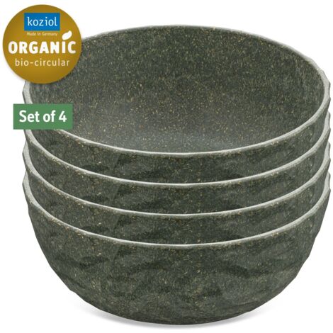 Koziol Schale 4er-Set Club Bowl, Schüsseln, Kunststoff-Holz-Mix, Nature Ash Grey, 700 ml, 5004701 (1/3)