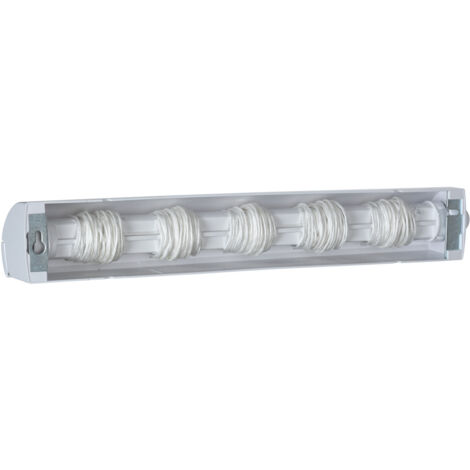 WENKO Wand-Wäscheleinen, ausziehbar, Weiß, Kunststoff (ABS) weiß, Polyester weiß (1/5)