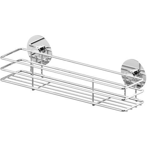 WENKO Turbo-Loc® Gewürzbord, Befestigen ohne bohren, Silber glänzend, verchromtes Metall silber glänzend