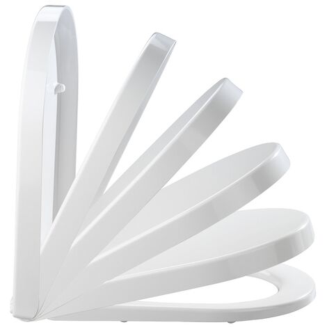 WENKO  Premium WC-Sitz Palma - Absenkautomatik, rostfreie Fix-Clip Hygiene