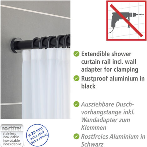 Teleskop-Brausestange LUZ, Ø 2,8 cm, 70-115 cm, WENKO