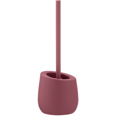 WENKO WC-Garnitur Badi Altrosa Keramik, mit Silikon-Bürstenkopf, Rosa, Keramik rosa