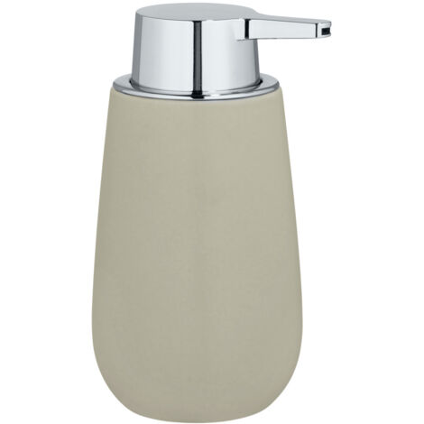WENKO Seifenspender Badi Beige Keramik, 320 ml, Beige, Keramik beige