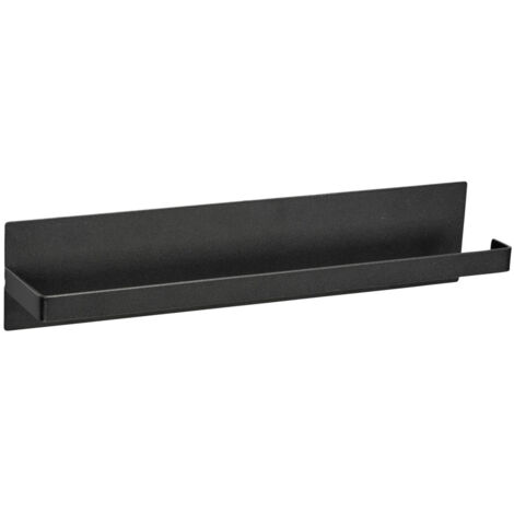 WENKO Magnetischer Küchenrollenhalter Ima Schwarz, magnetisch, für gängige Küchenrollen, Schwarz, pulverbeschichtetes Metall schwarz, Magnet schwarz