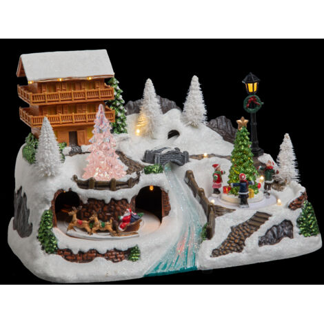 Weihnachtsdorf Häuschen, mit LED-Beleuchtung