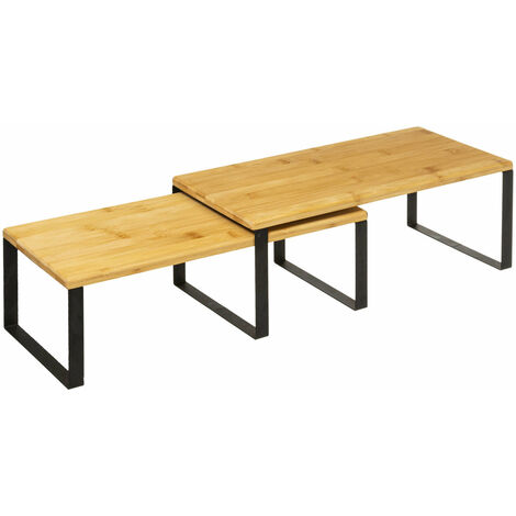 2 ausziehbare regale nera aus bambus - 5five (1/5)