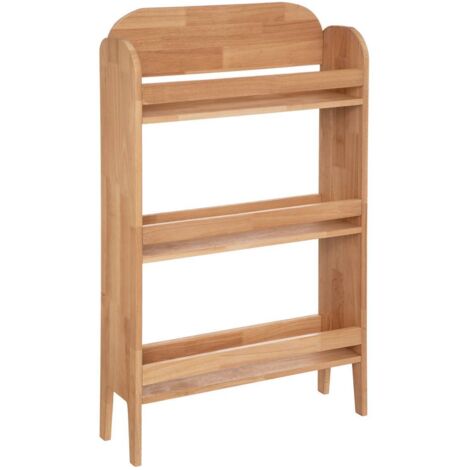 Kinderbcherregal Robin - Gummibaumholz - H100 cm