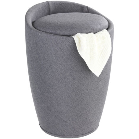 CANDY Hocker mit Waschfach, praktischer 2 in 1 Badesitz - 20 l, WENKO