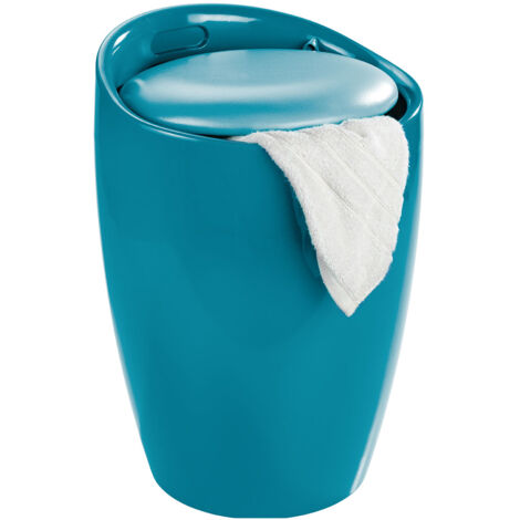 CANDY Hocker mit Waschfach, praktischer 2 in 1 Badesitz - 20 l, WENKO