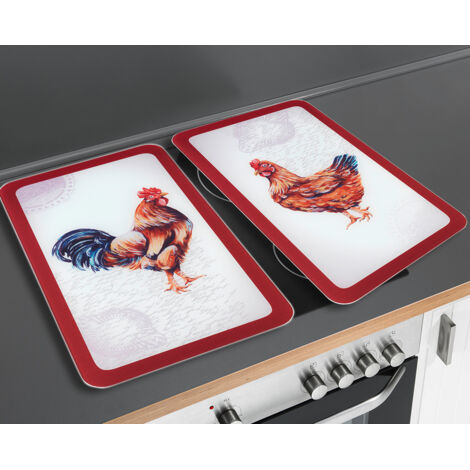 Wenko Herdabdeckplatte Universal Kachel, 2er Set Herdabdeckung für alle