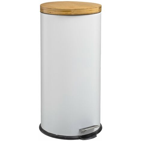 Mülleimer NATUREO, 30 L, Metall, weiß - 5five Simple Smart