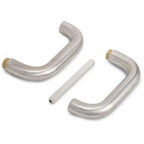 Emuca Poignées pour serrures de portes de verre pour intérieur, Modèle en U, acier inoxydable (1/5)