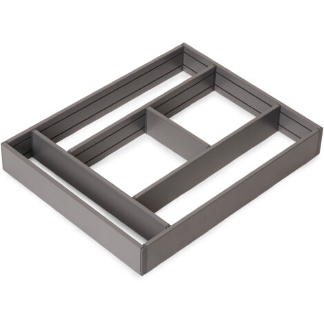 Emuca Organisateur de tiroirs Alumount 450x500, Aluminium, Gris antracite (1/5)