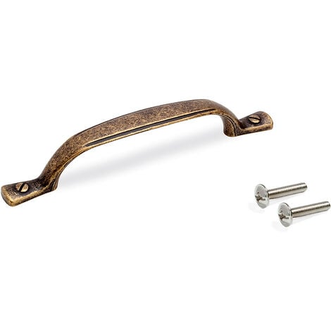 Emuca Poignée pour meubles Nairobi, L139mm, entraxe 96mm, Zamak, Bronze