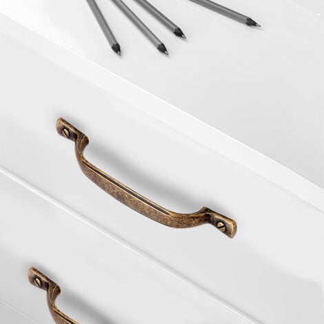 Emuca Poignée pour meubles Nairobi, L139mm, entraxe 96mm, Zamak, Bronze