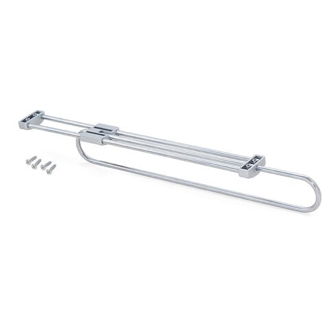 Emuca Porte-vêtements extractible Self pour armoire, 450, Peint en aluminium, Acier et Plastique