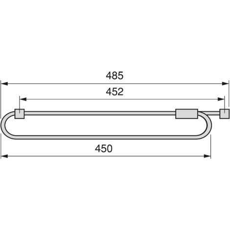 Emuca Porte-vêtements extractible Self pour armoire, 450, Peint en aluminium, Acier et Plastique