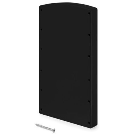 Emuca – Ensemble de suppléments latéraux pour cintre pliant – Plastique noir – Dimensions 27,5 x 15,5 x 5 cm – Installation facile avec vis fournies