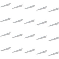 Emuca – Lot de 20 supports d'étagères en bois Jagmet – Longueur 320mm – Acier peint blanc – Charge max 23kg – Pour étagères 320mm