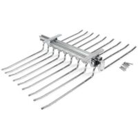 Emuca – Porte-pantalons double amovible Self pour armoire – Capacité 18 pantalons – Acier chromé – Guides d’extraction totale