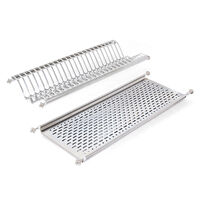 Emuca Egouttoir porte-assiette pour meuble haut, module 700mm, Acier inoxydable
