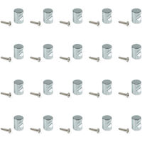 Emuca – Lot de 20 boutons de meuble Panama 20mm – Zamak chromé – Vis de montage M4 x 25mm – Pour façades de tiroirs et portes d’armoire
