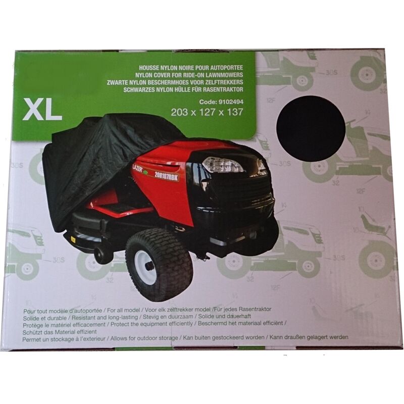 Housse Tracteur/tondeuse Imperméable 420D - 183x137x117 Cm, Bandes Réfléchissantes, Coupe-vent, Anti-UV - 6