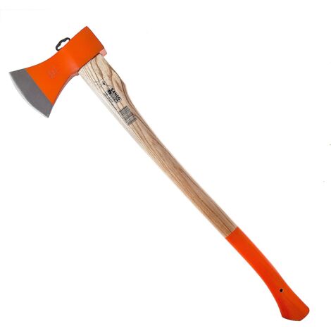 Jardiaffaires – Hache d'abattage type allemand – Lame fine en acier Carbone 45 – Manche galbé en frêne pressé – Longueur 800mm – Poids 2200g - FGS-1