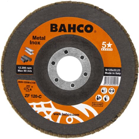 Disque à lamelles pour acier inoxydable et métal Bahco 3926-125IM-C120 (1/3)