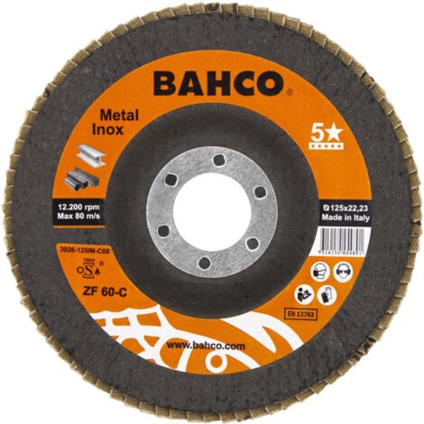 Disque à lamelles pour acier inoxydable et métal Bahco 3926-125IM-C60 (1/3)