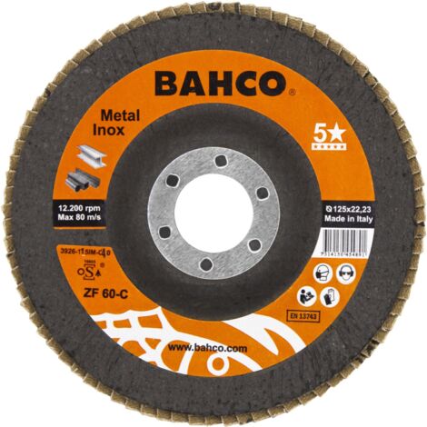 Disque à lamelles pour acier inoxydable et métal Bahco 3926-125IM-C40 (1/3)